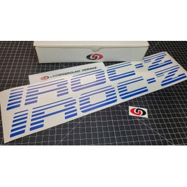 IROC-Z Faded Blind Door Decals Third Gen Camaro Stickers Select Color: (Gloss Blue, 2.0" x 20.0")