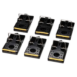 Grandpa Gus's Pest Control Large Snap Traps for Mice/Rats, Durable Plastic, Stainless Steel Powerful Spring Arm & Very Sensitive Trigger (Pack of 6)