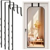 FWUNYVN 2 Pairs Over-The-Door Mirror Hanger, Adjustable Door Mirrors Hook