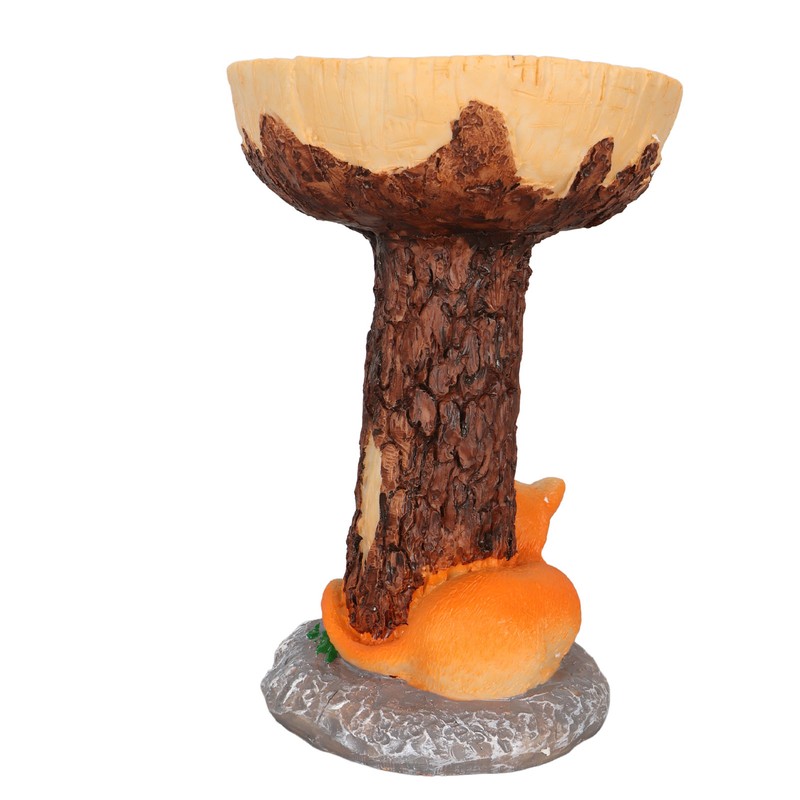 Cat Bird Bath Statue Durable Resin Bird Bath Bowl Exquisite