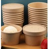 DeinPack 25 Soup Cups to Go with Lids Brown 230