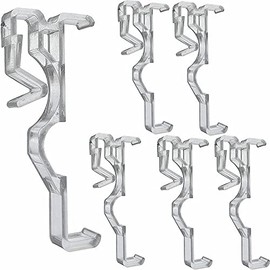 Valance Clips 6pcs 2-1/2'' Window Blinds Hidden Clip Retainer Holder Clear Plastic for Horizontal Blinds Valance with 2.5"(64mm) in Width