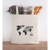 Autiga® Jute Bag World Map Watercolour World Map Cotton Bag
