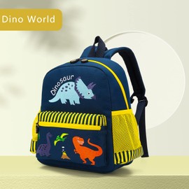 willikiva Cute Zoo Little 3D Backpack Kids Backpack for Boys and Girls Toddler Backpack Waterproof Preschool, Dinosaurs