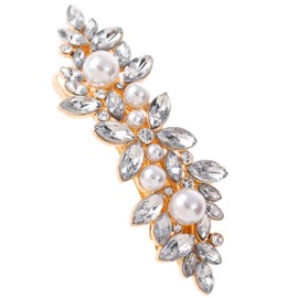 JYTDBCS Pearl Hair Barrette Crystal Pearl,wedding hair accessories for women,pearl hair pins,pearl hair accessories,pearl hair barrettes for women,pearl hair pins