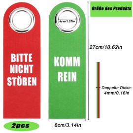 Pack of 2 Please do not disturb signs, reversible double-sided children's room door sign, please knock sign for waiting rooms and meeting rooms, room status display sign made of felt material, hanging