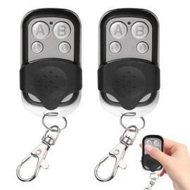 2Pcs 433mhz Universal Garage Door Remote Control Fob, Automatic Garage Door Remote Control Key Fob for Car Garage Door Gate,with Key Cover Slide