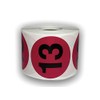 500 Labels 2" Round Number 13 Magenta Inventory Identification Coding