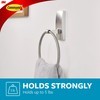 Command Hand Towel Holder Satin Nickel with Water Resistant Command