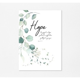 Hope Wall Art, Romans 12 Bible Verse Print, Scripture Gift Idea, Christian Home Decor, UNFRAMED A4, Crafty Cow Design