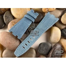 AP Bands Light Blue Denim Strap For Audemars Piguet Royal Oak Offshore 42mm 2647 - Long - 125mm x 80mm