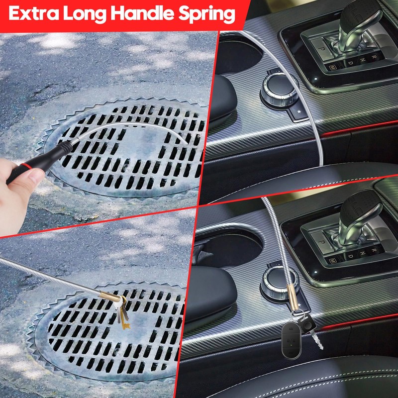 3 Pack Telescoping Magnet Pick-up Tool Set, Non-Slip Extendable Magnetic