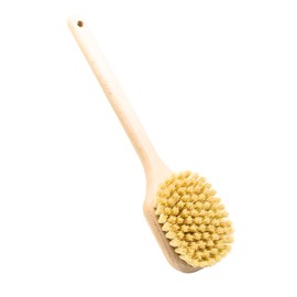 DOJA Barcelona Massagebürste Körper Langer Ergonomischer Griff - Vielseitige Körperbürste mit Multifunktionalem Design, Natürlicher Lösung, Trockenbürste für Peeling Und Rückenpflege