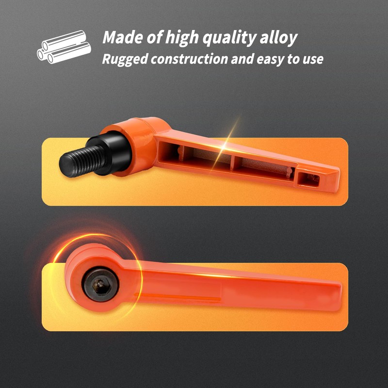 HAIMAYEE Adjustable Clamping Lever Handle, M8 Clamping Handle Nut Clamping