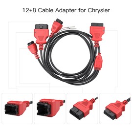 XTOOL 12+8 Cable Adapter for Chrysler, Not Universal, Work with XTOOL D7 / D7S / D7W / D8 / D8S / D8W / IP616 / IP819 / IK618 / X100 Pad Scan Tools