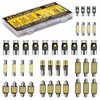Spurtar 42PCS Interior Car Lights Superior Brightness White Dome Map