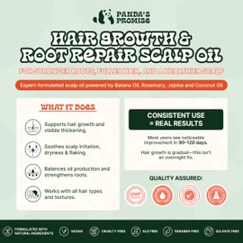 Panda's Promise Batana Oil for Hair Growth with Rosemary Oil, Jojoba Oil & Castor Oil- Natural Dry Scalp Treatment Product for Thinning (2 x 50ML = 100ML)