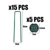 CVDYWDJIE Pack of 15 Green U-Shaped Nails and 5 Spacers,