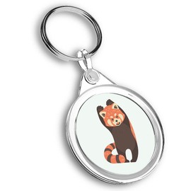 Destination Vinyl ltd 1 x Round Photo Keyring Red Panda Animals Bear Pattern |Keychain|Keyring|Charm| #170844