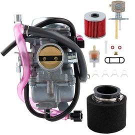 KLF300 Carburetor for KLF300 Bayou 4x4 1986-2005 Kawasaki KLF300 Bayou 2x4 1986-2004 with Air Filter, Oil Filter, Fuel Filter, Fuel Piston Valve