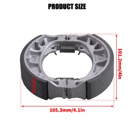 MWMNUN Brake PAD Shoe Compatible with 6.5 Hp 196cc MB165 MB200 BT200X CT200U Motorsports Mini Bike CRF70 TaoTao GY6 49cc 50cc Scooter Moped ATV