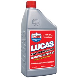 Lucas Oil 10054 SAE 20W-50 Synthetic Racing Oil - Bottle, 1 Quart (32 Ounces)