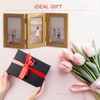 FALAZAR Triple Hinged Photo Frame, Multi-Panel Folding Display, Fits Photo
