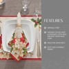 Elrene Home Fashions Red and White Poinsettias Holiday Fabric Placemat