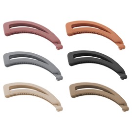 6 Pieces Of Banana Hair Clips, Non-Slip Hair Clips For Sparse Hair, Simple Solid Color Hair Clips, Women'S Fashion Hair Clips, Hair Style Fixing Clips