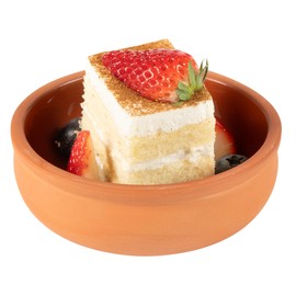 Restaurantware-Terra Tek 6.8 Ounce Terracotta Cazuelas, 10 Brown Glazed Clay Pots For Cooking - Oven-Ready, Microwavable, Terracotta Serving Pots, Dishwashable, For Cooking And Serving