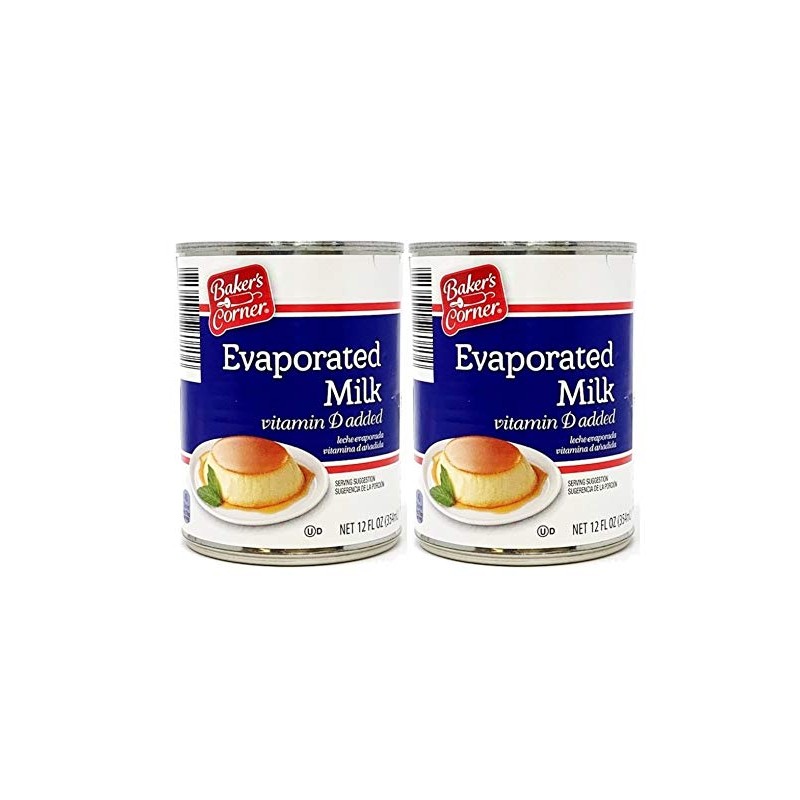 Baker's Corner Evaporated Milk with Vitamin D Added Canned Milk