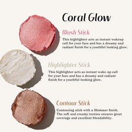 bayfree 3 PCS Makeup Cream Contour Stick Set, Highlighter Stick & Bronzer Stick & Blush Stick, Long Lasting, Natural Face Contour, Dewy & Matte Finish, Multi Stick Trio for All Skin