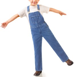 HISEA Boys' Bib Overalls Size 6, Boys Youth Relaxed Fit Overall with Adjustable Straps and Convenient Tool Pockets