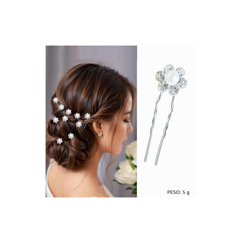 20 PCS horquillas para tocado de novia, Accesorios para peinados