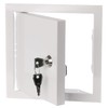 150x150mm / 6x6 inch White Metal Access Panel with Key