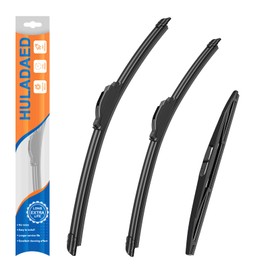 HULADAED® 26 Inch+22 Inch+16 inch Winshield Wipers Blades for 2005-2022 Odyssey (Pack of 3),Premium All-Seasons Silicone Front and Rear Wiper Blades