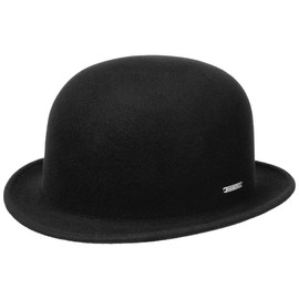 Stetson Classic Uni Bowler Hat Packable Wool Felt Bowler Hat Unisex Summer Winter Black L (58-59 cm)