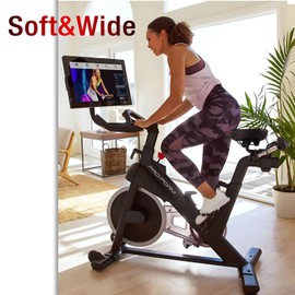 HAOQI Comfortable Bike Seat,Oversized Soft Wide Bike Saddle with Dual Shock Absorbing, Road Bike Saddle for Most Indoor, Outdoor Training Bikes