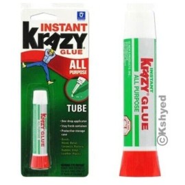 Krazy Glue Instant strong Glue crazy fast Tube All Purpose 0.07oz. Tube (2 Pack)