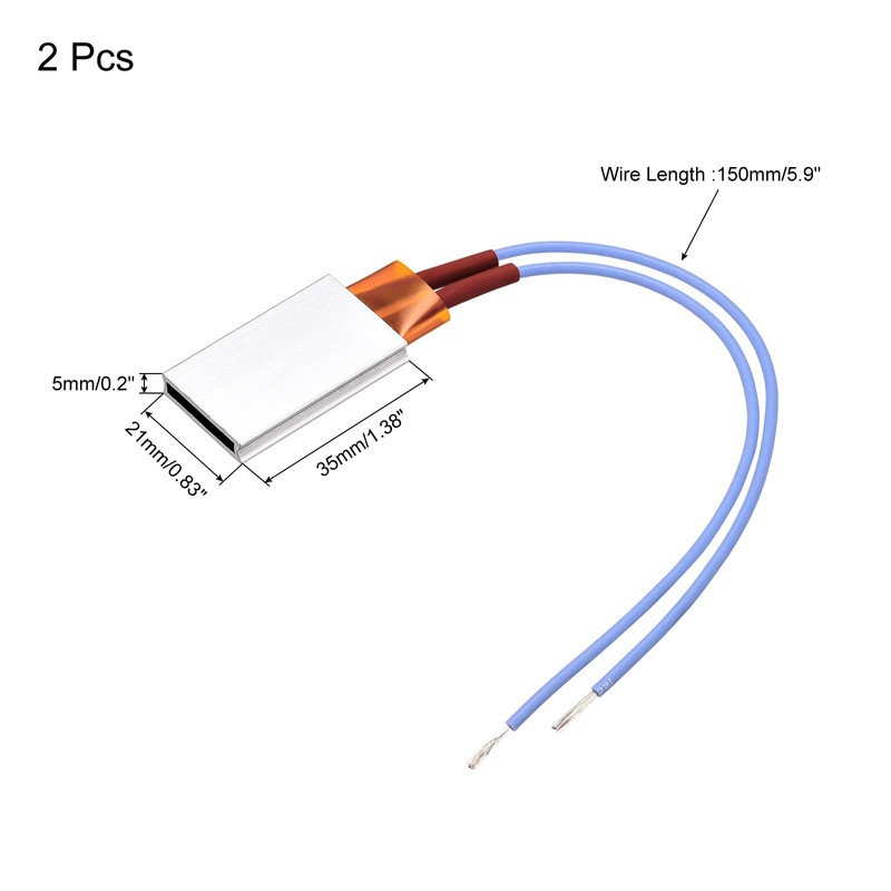 sourcing map PTC Heating Element 12V 3W-25W 110C Consistent Temperature