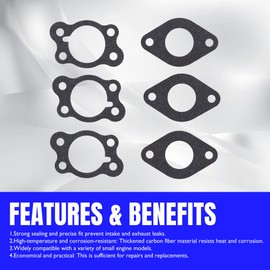 OXCANO 6 PCS Carburetor Gasket Compatible with EZGO Gas Golf Cart 295cc 350cc 4-Cycle Robin Engine Marathon Medalist TXT Freedom ST Sport ST350 MPT Workhorse 800 875 1200 Club Clays Car Shuttle Series