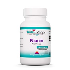 Nutricology Niacin - Vitamin B3, Nicotinic Acid - 90 Vegetarian Capsules