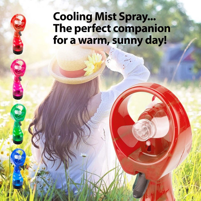 VFM - Red Cooling Mist Fan With Lanyard