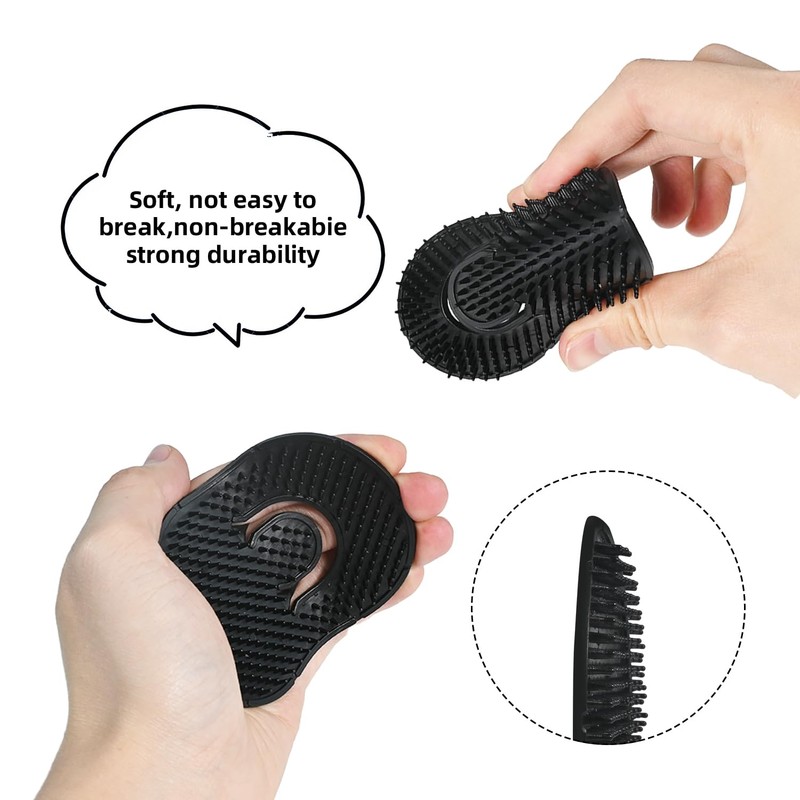 JIUZI 6 Pack Pocket Palm Combs, Scalp Massager & Shampoo