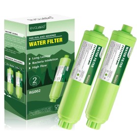 Rvguard RV Water Filter 2 Pack - Reduces Odors Bad Taste Chlorine Rust