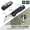 Vectron Folding Utility Knife, 2.36" SK2 Blade(Included extra 10pcs) Pocket