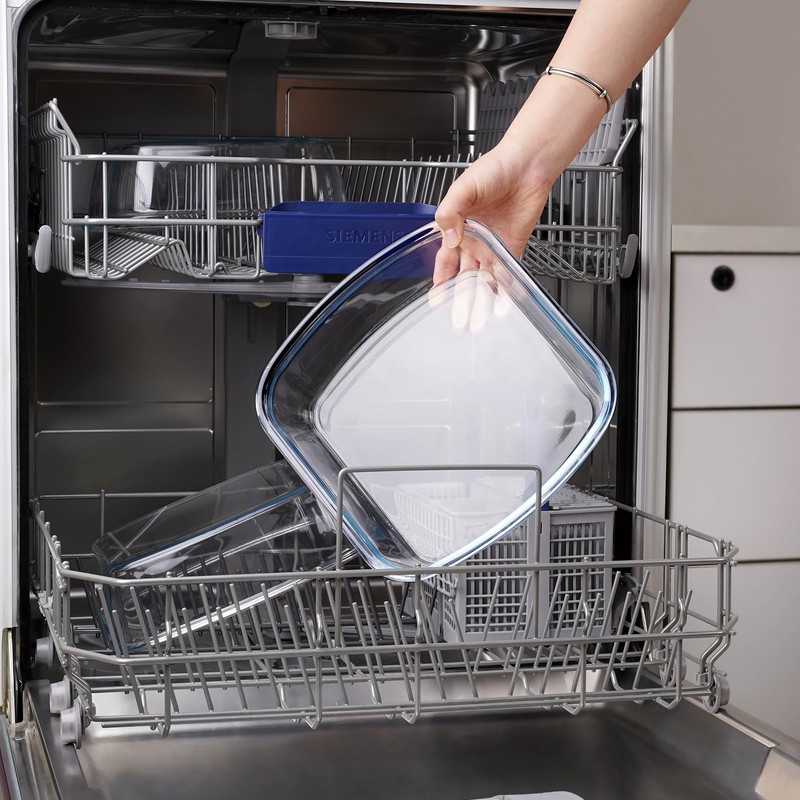 NUTRIUPS Glass Baking Dish with BPA Free Lids, Square Baking