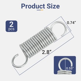 Shuisen Recliner Mechanism Tension Spring 2 7/8" for Lane, 2 Pack