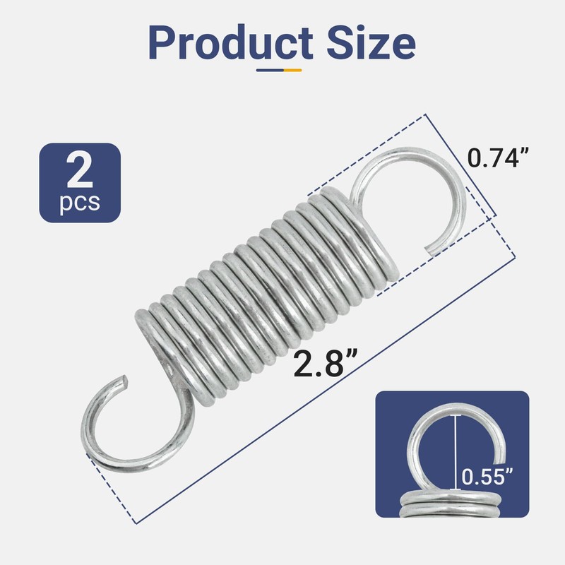 Shuisen Recliner Mechanism Tension Spring 2 7/8" for Lane, 2 Pack