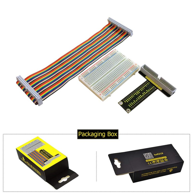 keyestudio For Raspberry Pi PCB Board Kit, 400 Tie-points Solderless